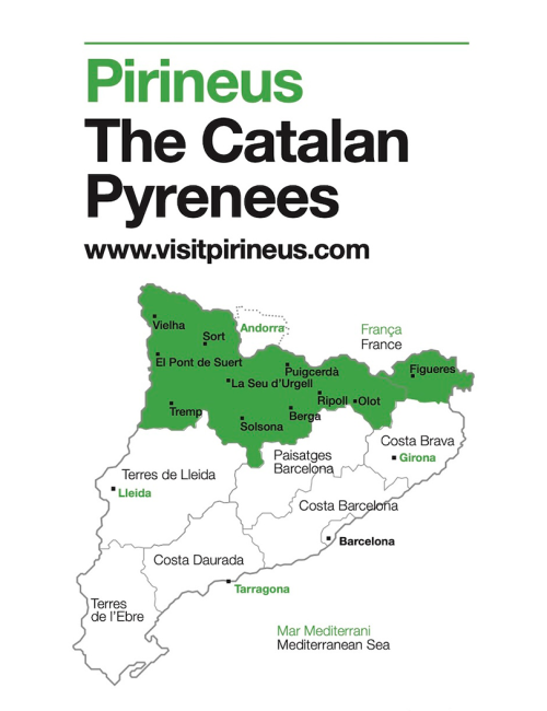Mapa dels Pirineus de Catalunya